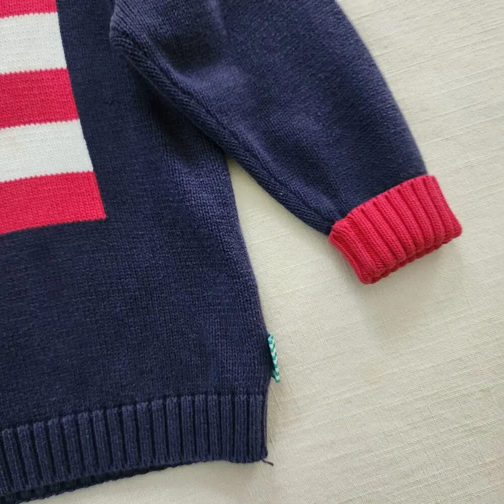 Vintage Gymboree Flag Knit Sweater 4t